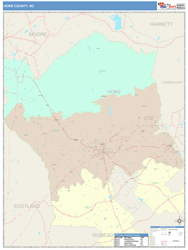 Hoke County, NC Wall Map