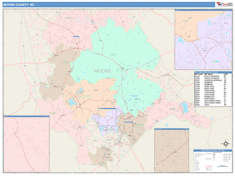 Moore County, NC Wall Map