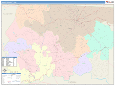 Surry County, NC Wall Map