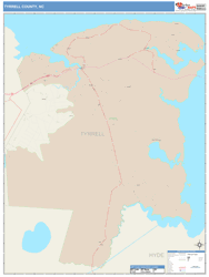 Tyrrell County, NC Wall Map