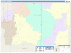 Cavalier County, ND Wall Map