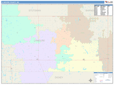 La Moure County, ND Wall Map