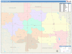 Walsh County, ND Wall Map