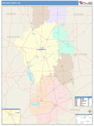 Ashland County, OH Wall Map