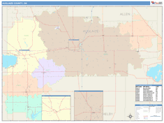 Auglaize County, OH Wall Map