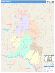 Brown County, OH Wall Map