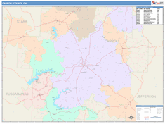 Carroll County, OH Wall Map