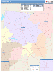 Clinton County, OH Wall Map