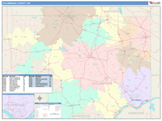 Columbiana County, OH Wall Map