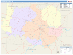 Coshocton County, OH Wall Map