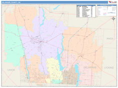 Delaware County, OH Wall Map