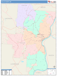 Gallia County, OH Wall Map