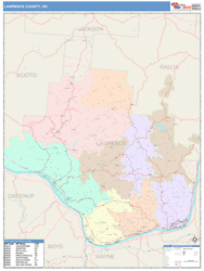 Lawrence County, OH Wall Map