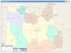 Logan County, OH Wall Map