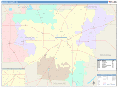 Marion County, OH Wall Map