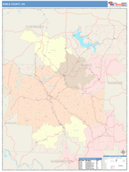 Noble County, OH Wall Map