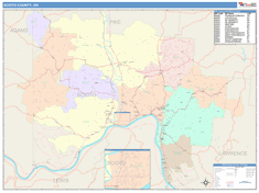 Scioto County, OH Wall Map