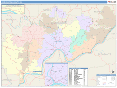 Washington County, OH Wall Map