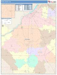 Wood County, OH Wall Map