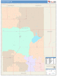 Alfalfa County, OK Wall Map