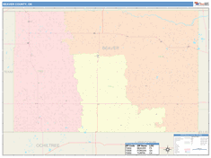 Beaver County, OK Wall Map