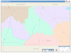 Dewey County, OK Wall Map