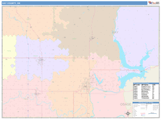 Kay County, OK Wall Map