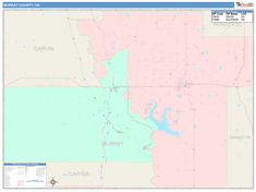 Murray County, OK Wall Map