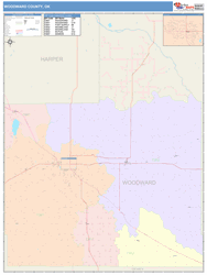 Woodward County, OK Wall Map