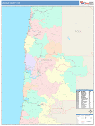 Lincoln County, OR Wall Map