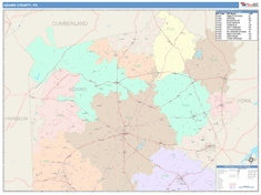 Adams County, PA Wall Map