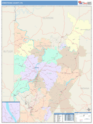 Armstrong County, PA Wall Map