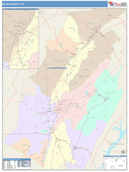 Blair County, PA Wall Map