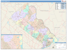 Bucks County, PA Wall Map