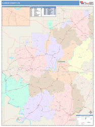 Clarion County, PA Wall Map