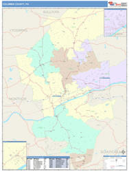 Columbia County, PA Wall Map