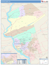 Dauphin County, PA Wall Map