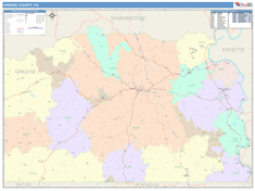 Greene County, PA Wall Map