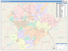 Monroe County, PA Wall Map