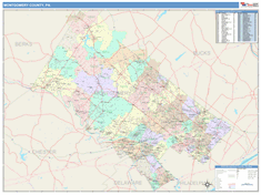 Montgomery County, PA Wall Map