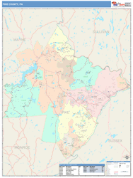 Pike County, PA Wall Map