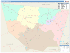 Sullivan County, PA Wall Map