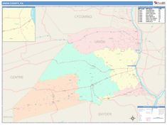 Union County, PA Wall Map