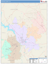 Kershaw County, SC Wall Map