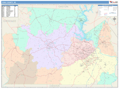 York County, SC Wall Map