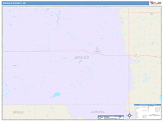 Jerauld County, SD Wall Map