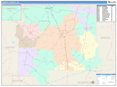 Carroll County, TN Wall Map