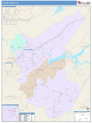 Carter County, TN Wall Map