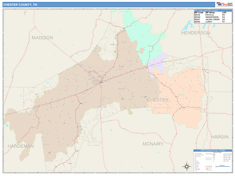 Chester County, TN Wall Map