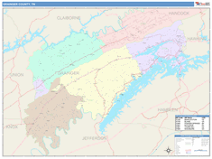 Grainger County, TN Wall Map